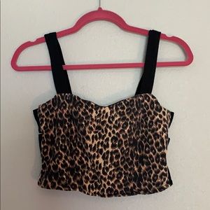 Leopard crop top